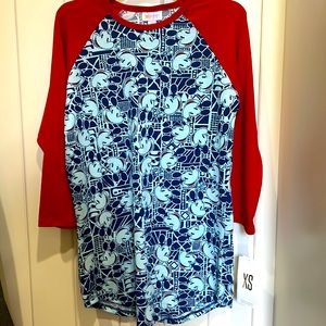 Mickey LuLaRoe Disney Old School Mickey Mouse Randy. Size XS.  New with tags.